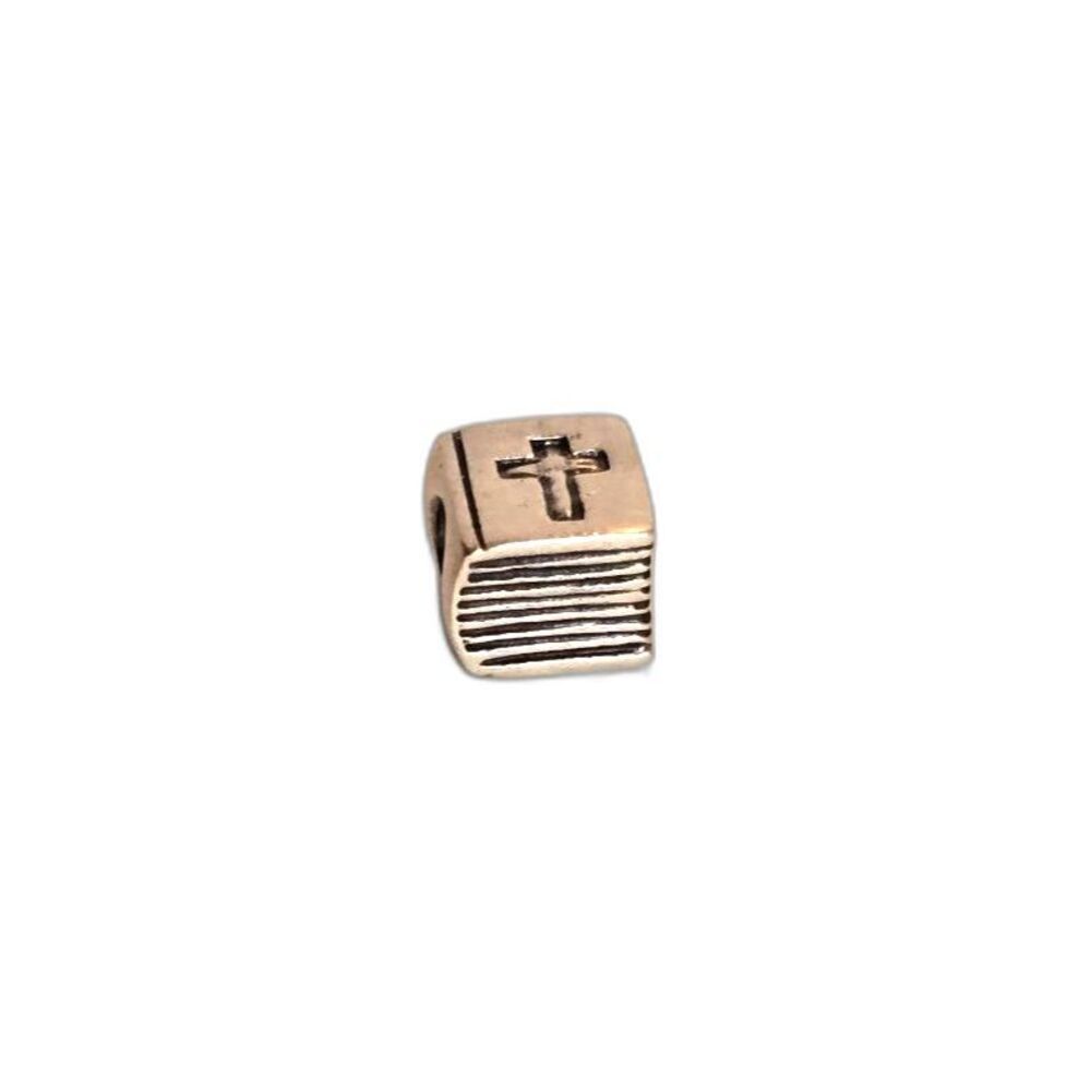 PANDORA Bible Charm Sterling Silver Cross Book Bead Faith Collection